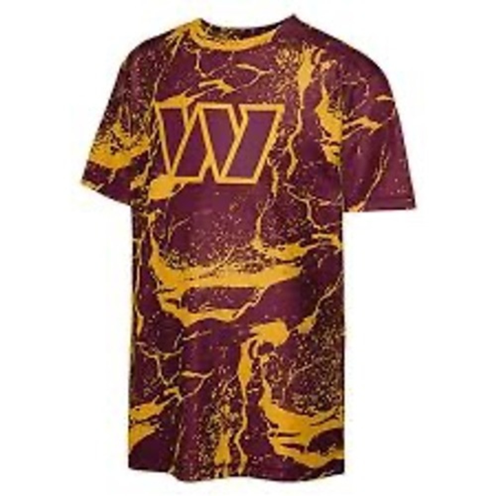NFL Kids XL-18/20 Maroon T-Shirt Washington Commanders Marble Print New Football